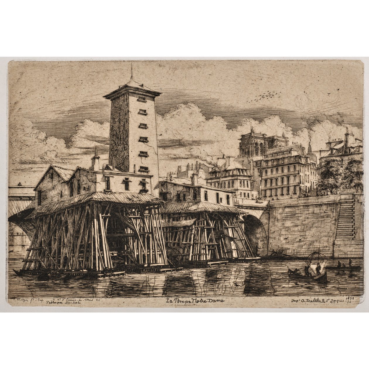 Pompa di Notre-Dame (La pompa di Notre-Dame) da Charles Meryon