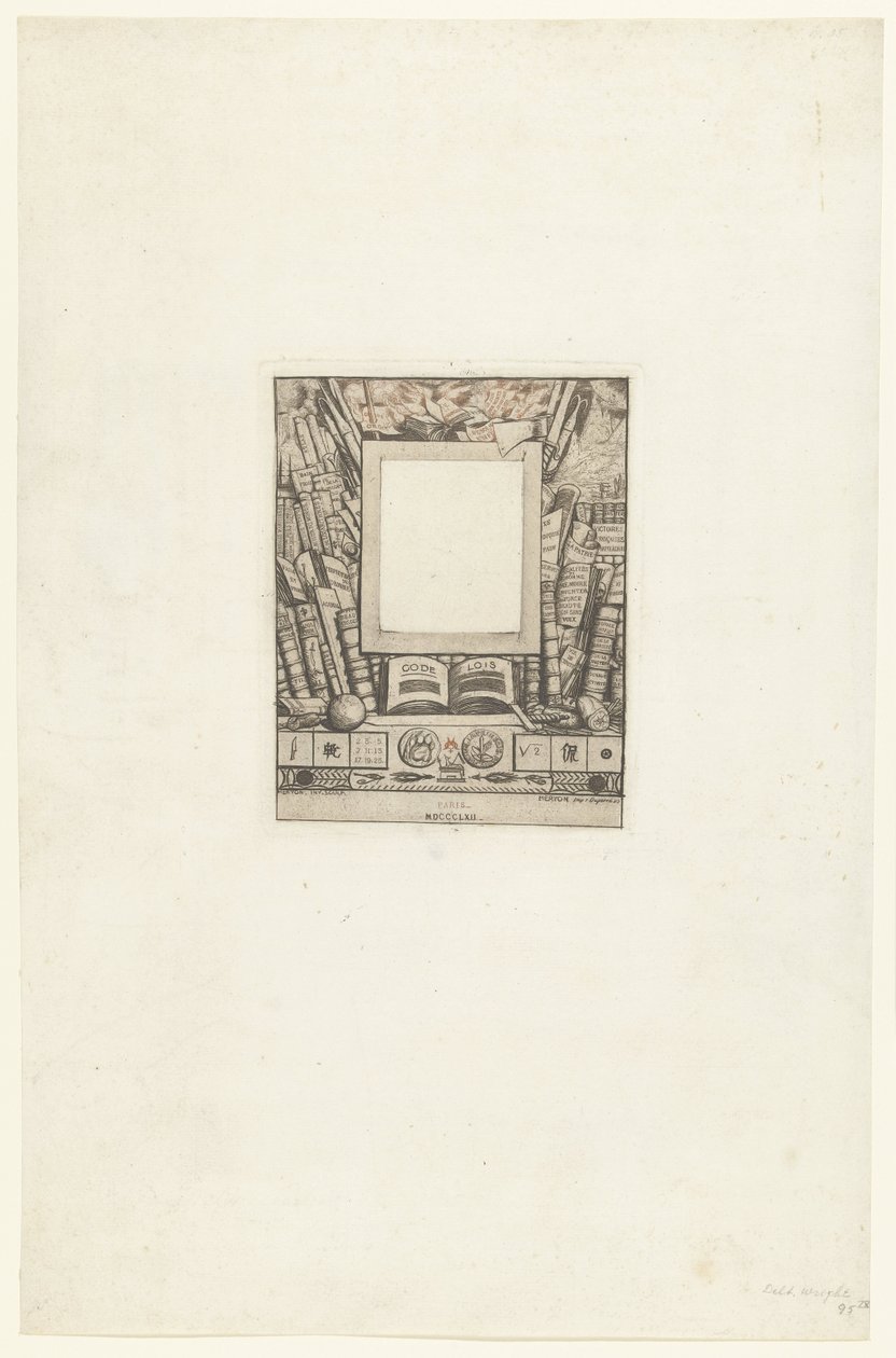 Cornice per il ritratto di Armand Guéraud da Charles Meryon