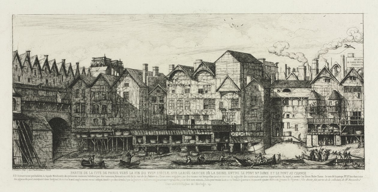 Parte della città di Parigi alla fine del XVII secolo da Charles Meryon