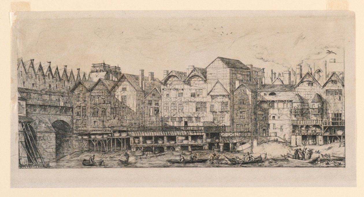 Parte della città verso la fine del XVII secolo da Charles Meryon
