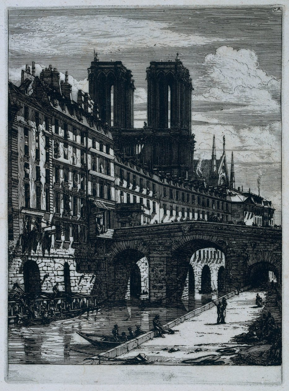 Petit Pont sulla Senna a Parigi da Charles Meryon