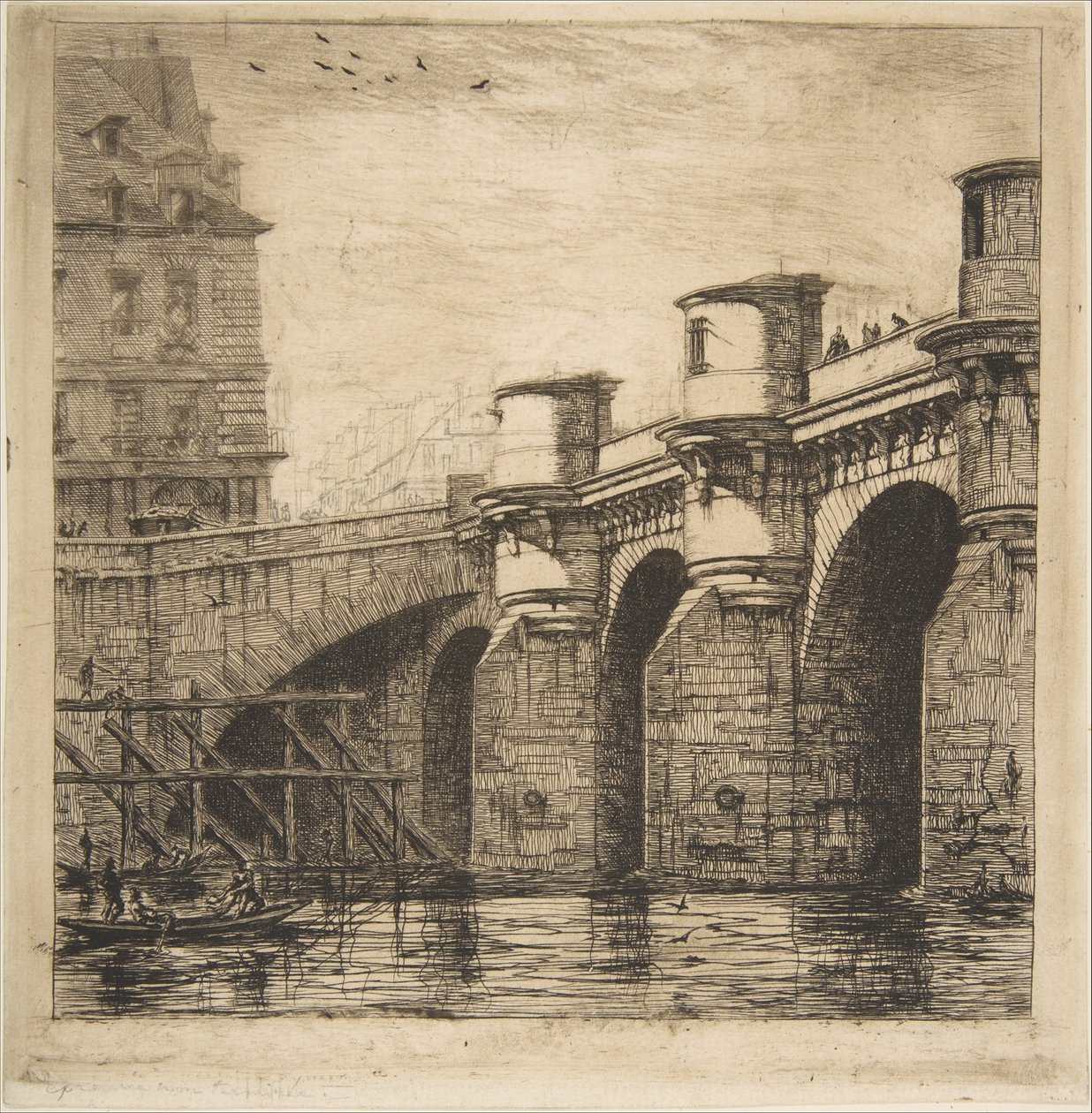 Pont Neuf, Parigi da Charles Meryon