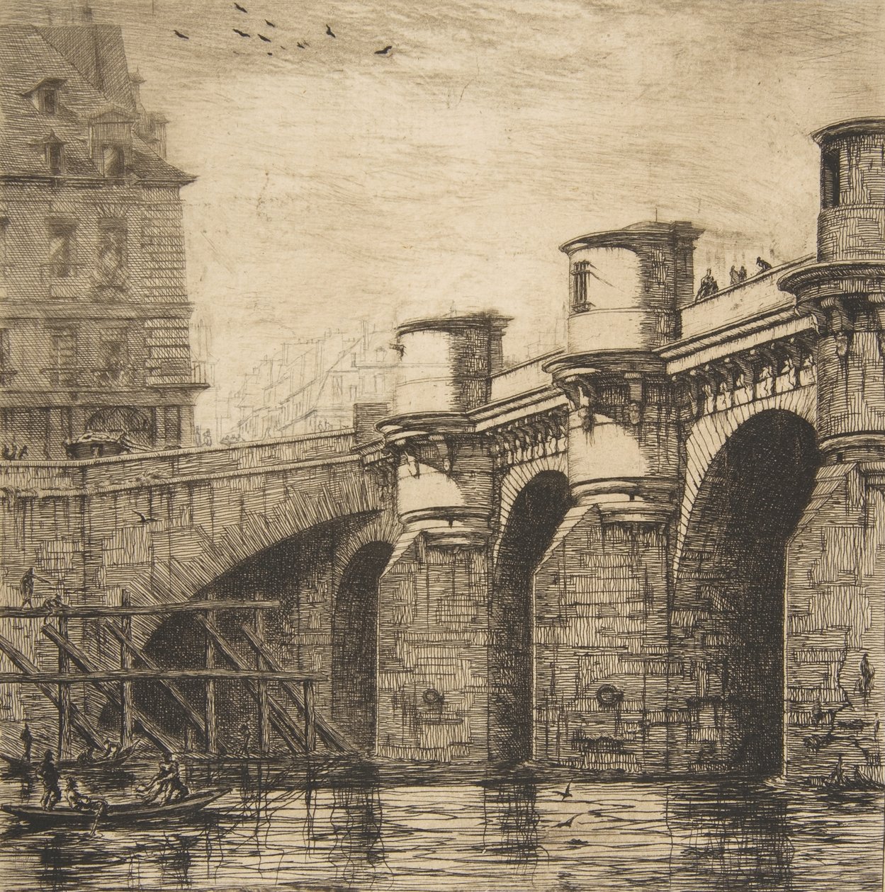 Pont-Neuf, Parigi, 1853 da Charles Meryon
