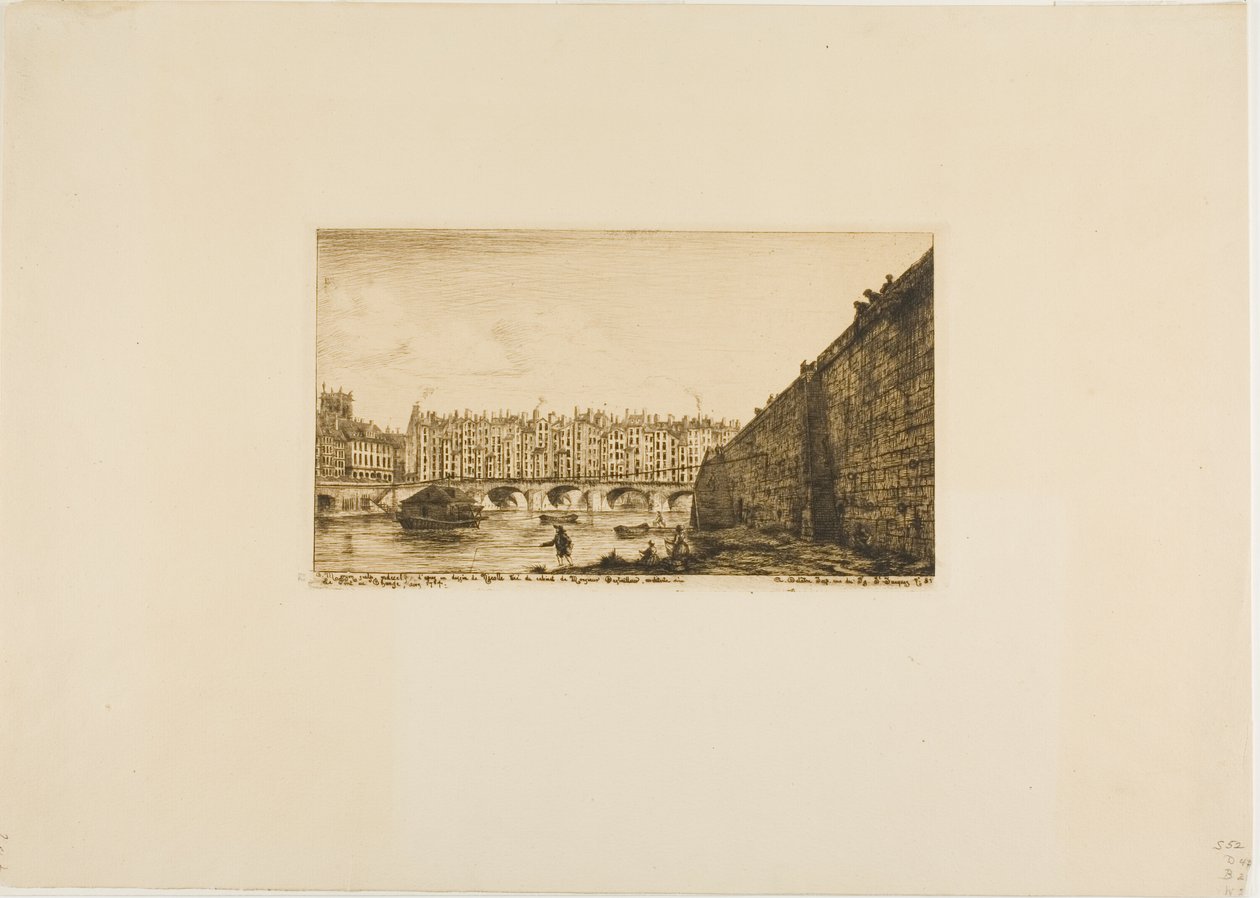 Pont-au-Change, Parigi, circa 1784 da Charles Meryon
