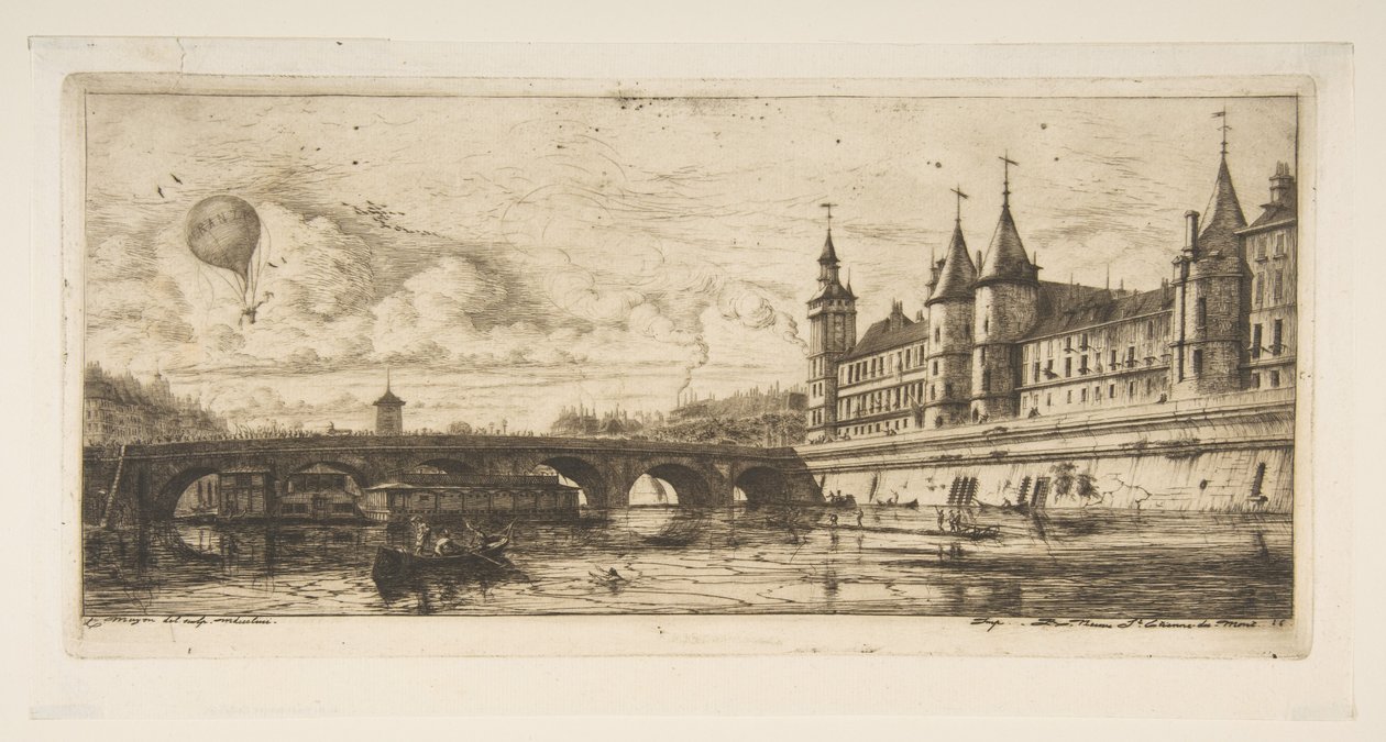 Pont au Change, Parigi da Charles Meryon