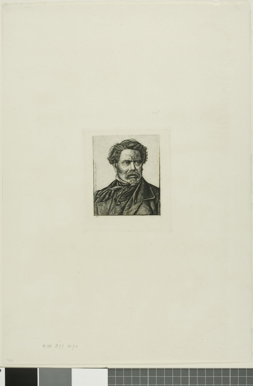 Ritratto di Benjamin Fillon, scrittore e storico da Charles Meryon