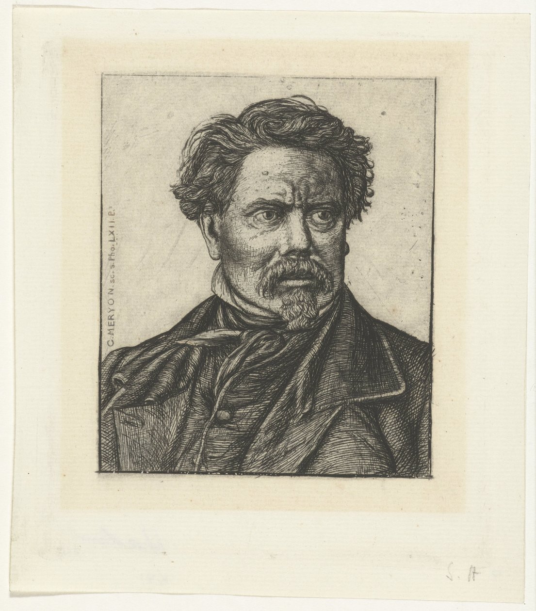 Ritratto dello storico Benjamin Fillon da Charles Meryon