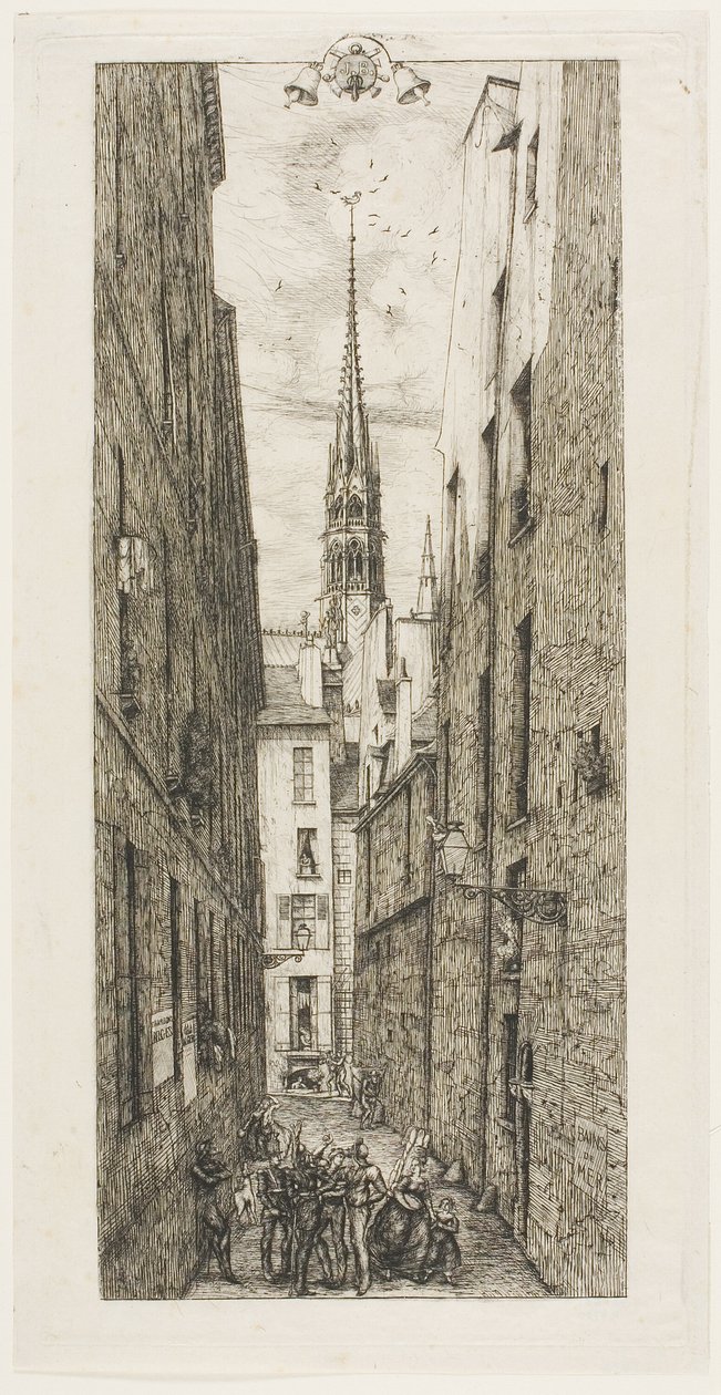 Rue des Chantres, Parigi da Charles Meryon
