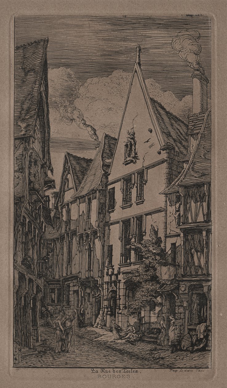 Rue des Toilés, Bourges da Charles Meryon
