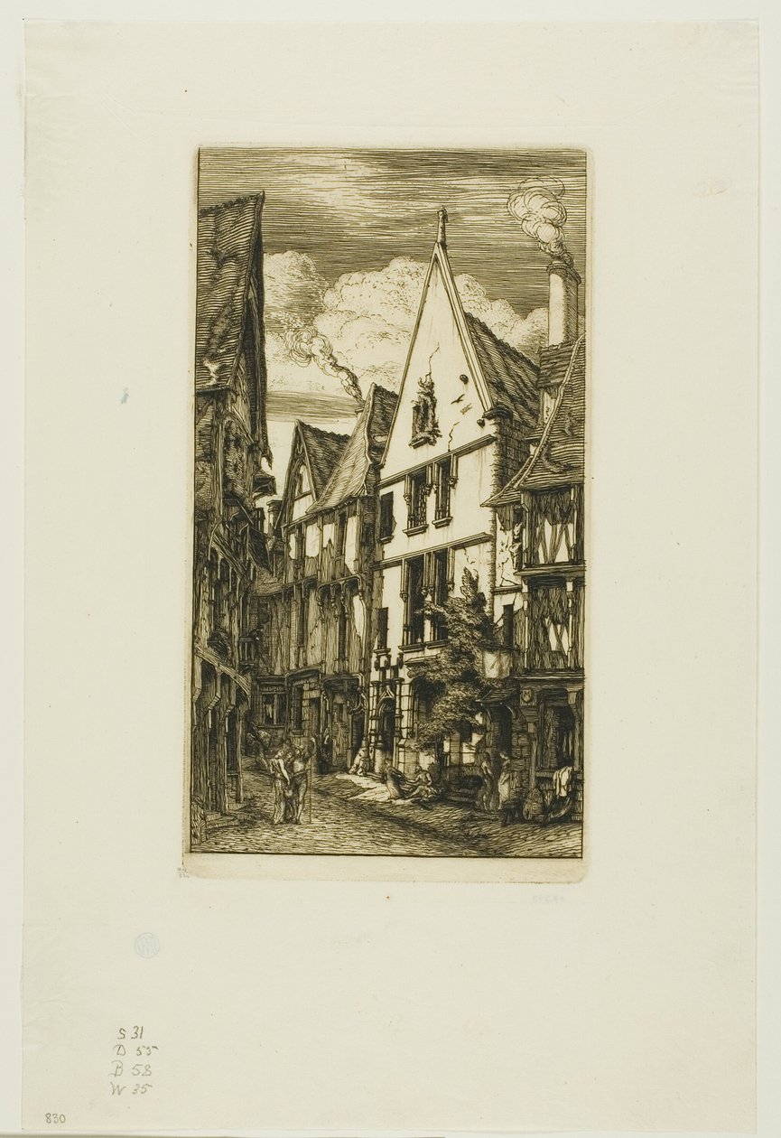 Rue des Toiles, Bourges da Charles Meryon