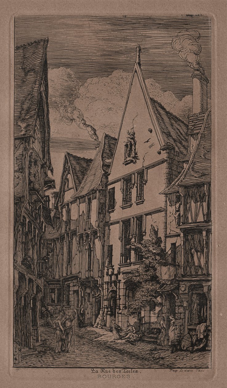 Rue des Toilés, Bourges da Charles Meryon