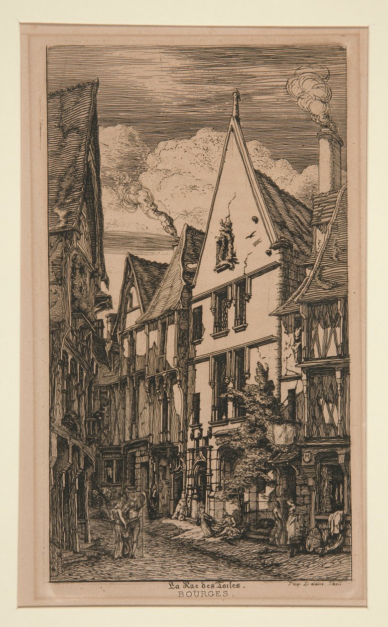 Rue des toiles, Bourges da Charles Meryon