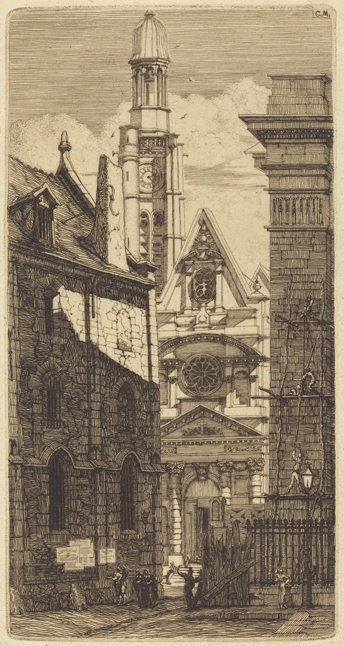 Saint-Étienne-du-Mont, Parigi (Chiesa di Santo Stefano del Monte, Parigi) da Charles Meryon
