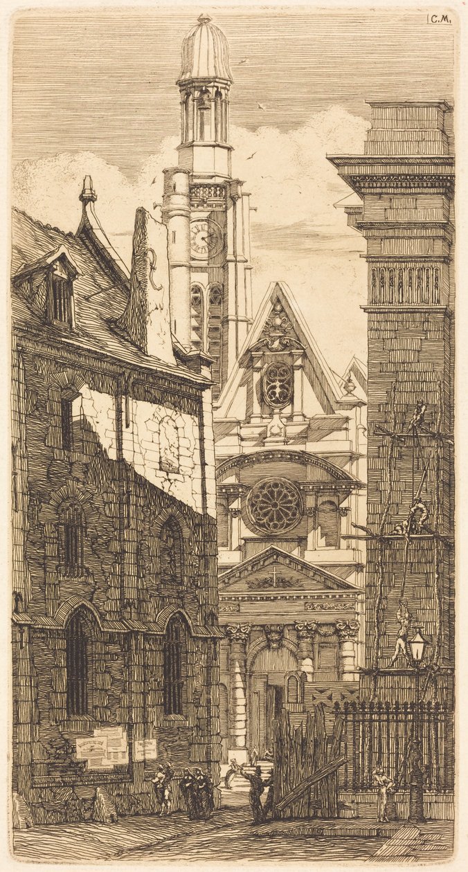 Saint-Étienne-du-Mont, Parigi (Chiesa di Santo Stefano del Monte, Parigi) da Charles Meryon