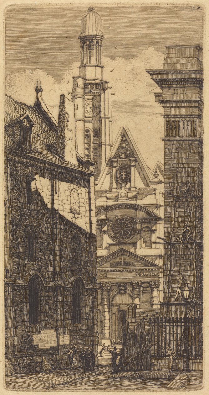 Saint-Étienne-du-Mont, Parigi (Chiesa di Santo Stefano del Monte, Parigi) da Charles Meryon