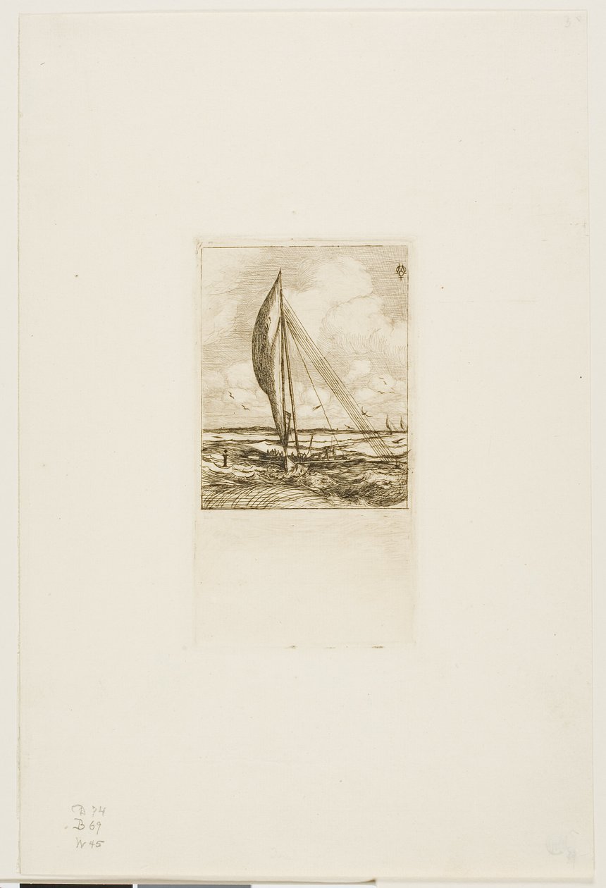 Proa a Vela Rapida, Arcipelago di Mulgrave, Oceania da Charles Meryon