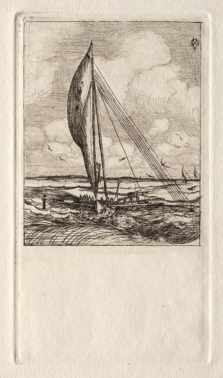 Proa a Vela Rapida, Arcipelago di Mulgrave, Oceania da Charles Meryon