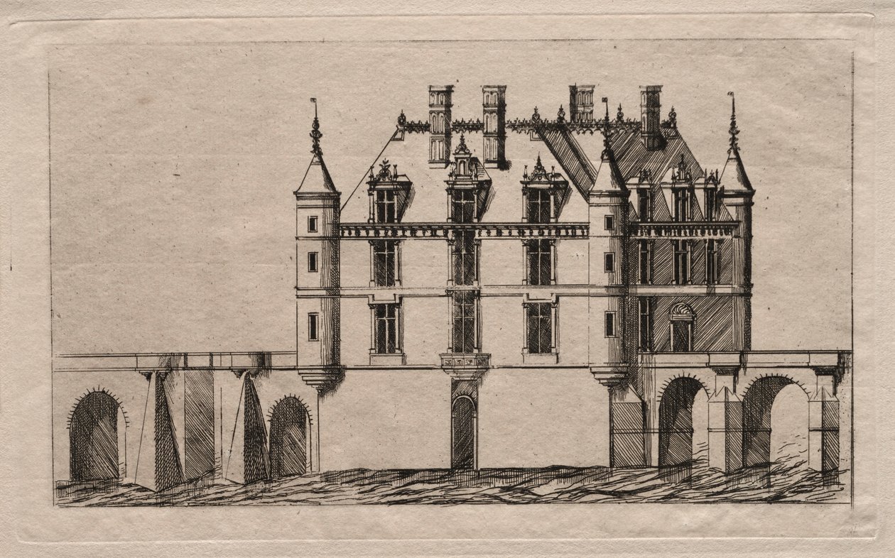 Il castello di Chenonceau da Charles Meryon