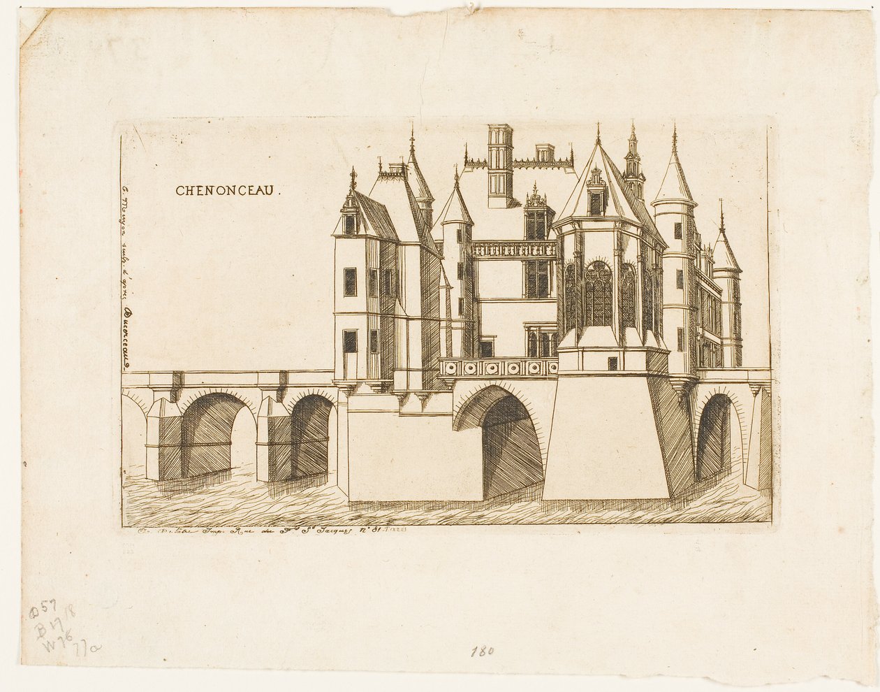 Il Castello di Chenonceau, n. 2 da Charles Meryon