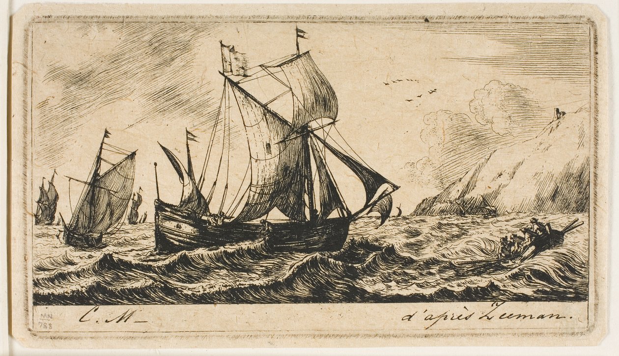 La galeotta di Jean de Vyl di Rotterdam da Charles Meryon