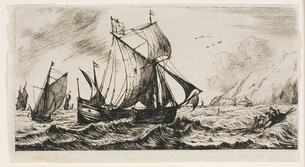 La Galliot di Jean de Vyl di Rotterdam da Charles Meryon