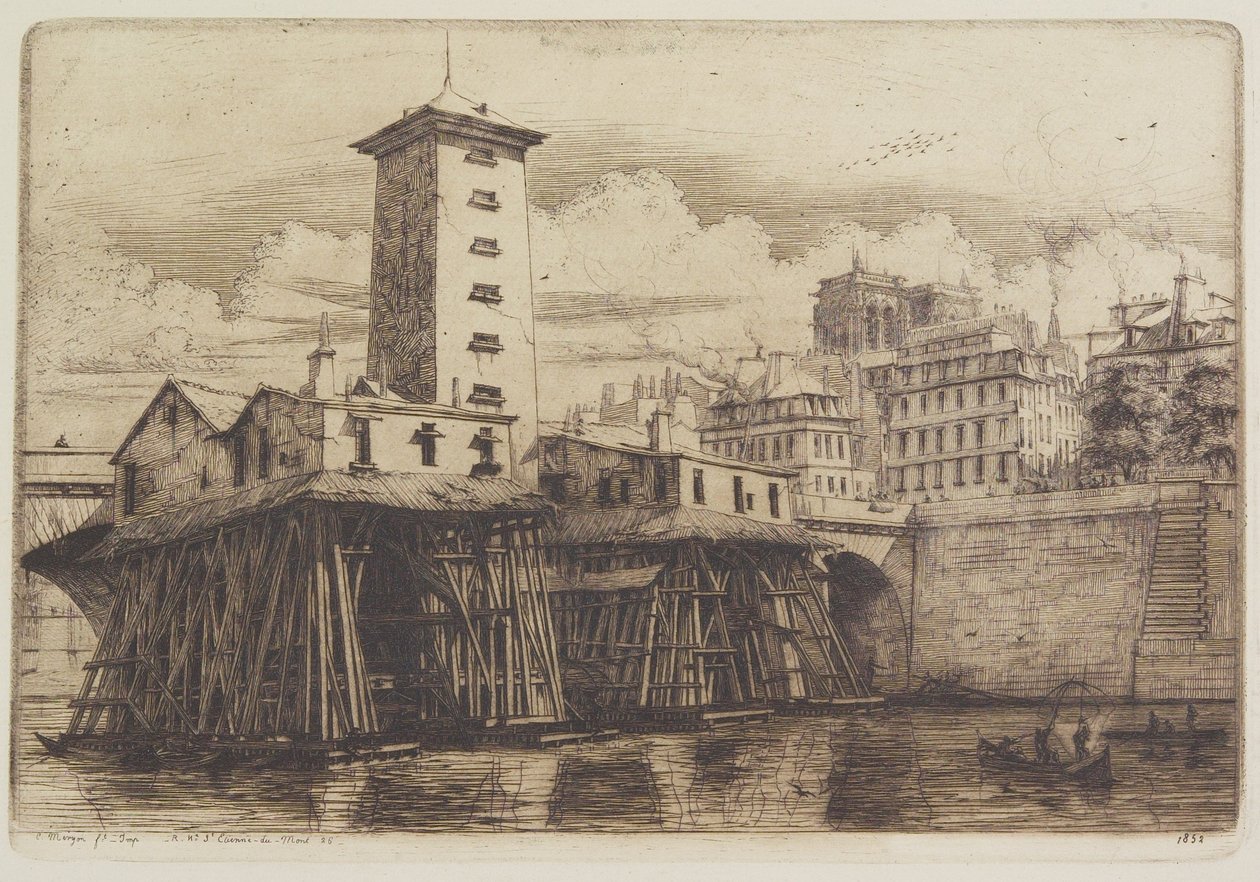 La pompa di Notre-Dame da Charles Meryon
