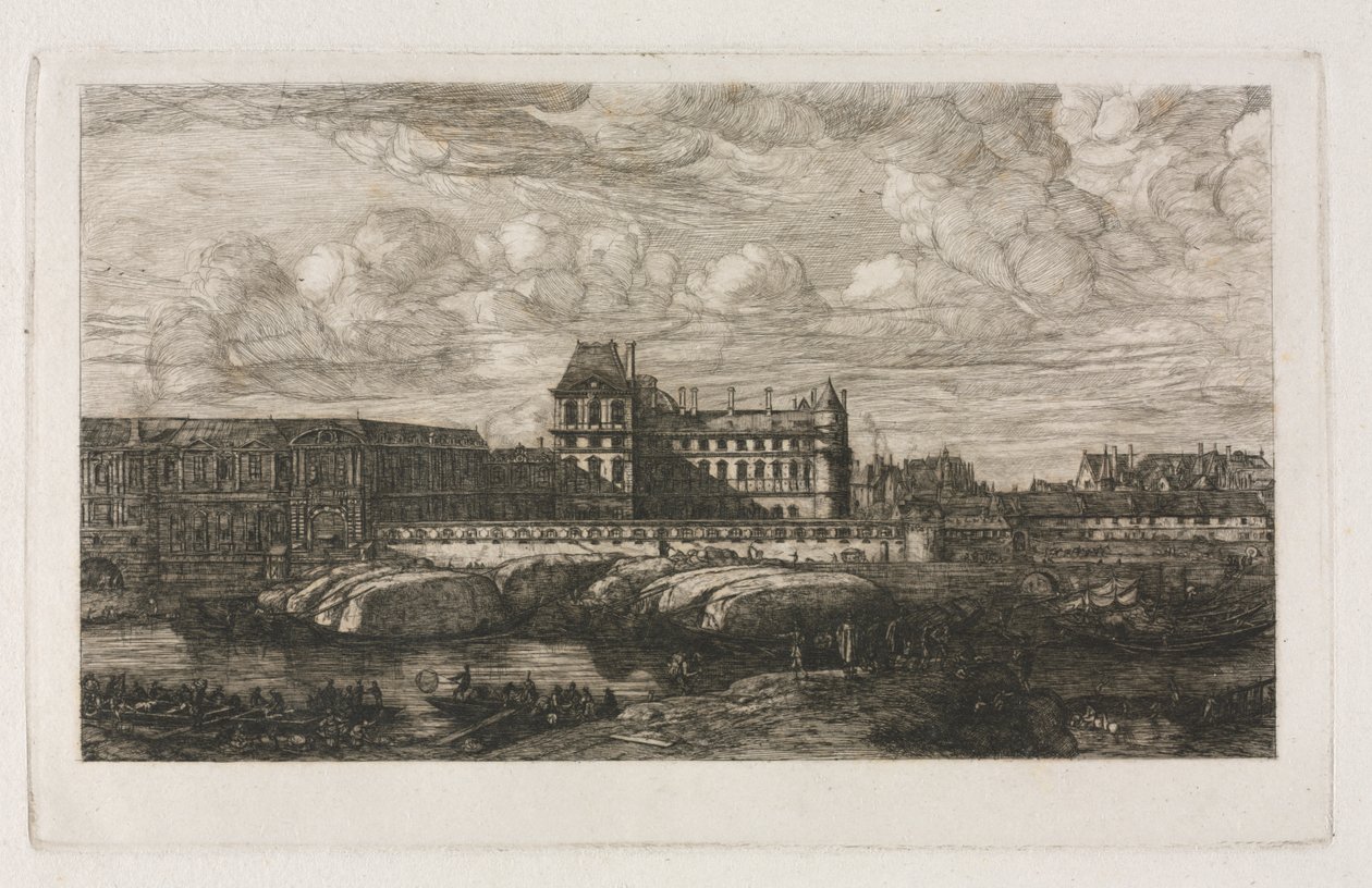Il Vecchio Louvre da un Dipinto di Zeeman, 1651 da Charles Meryon