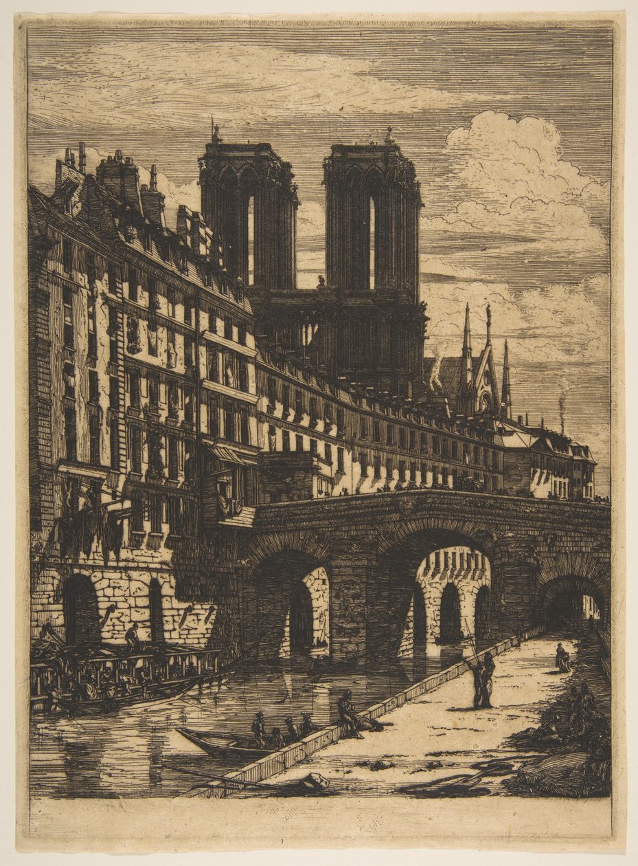 The Petit Pont, Parigi da Charles Meryon