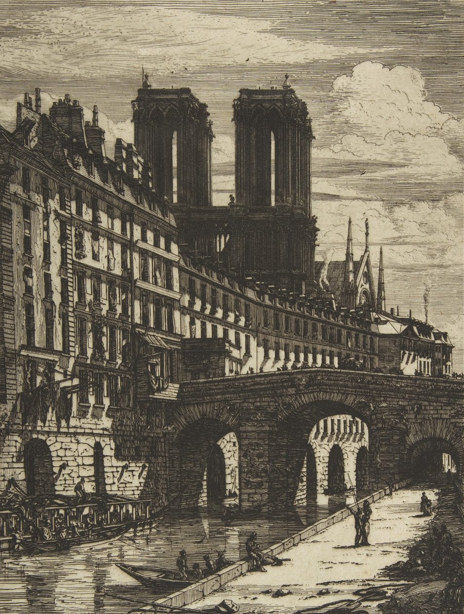 Il Petit Pont, Parigi da Charles Meryon