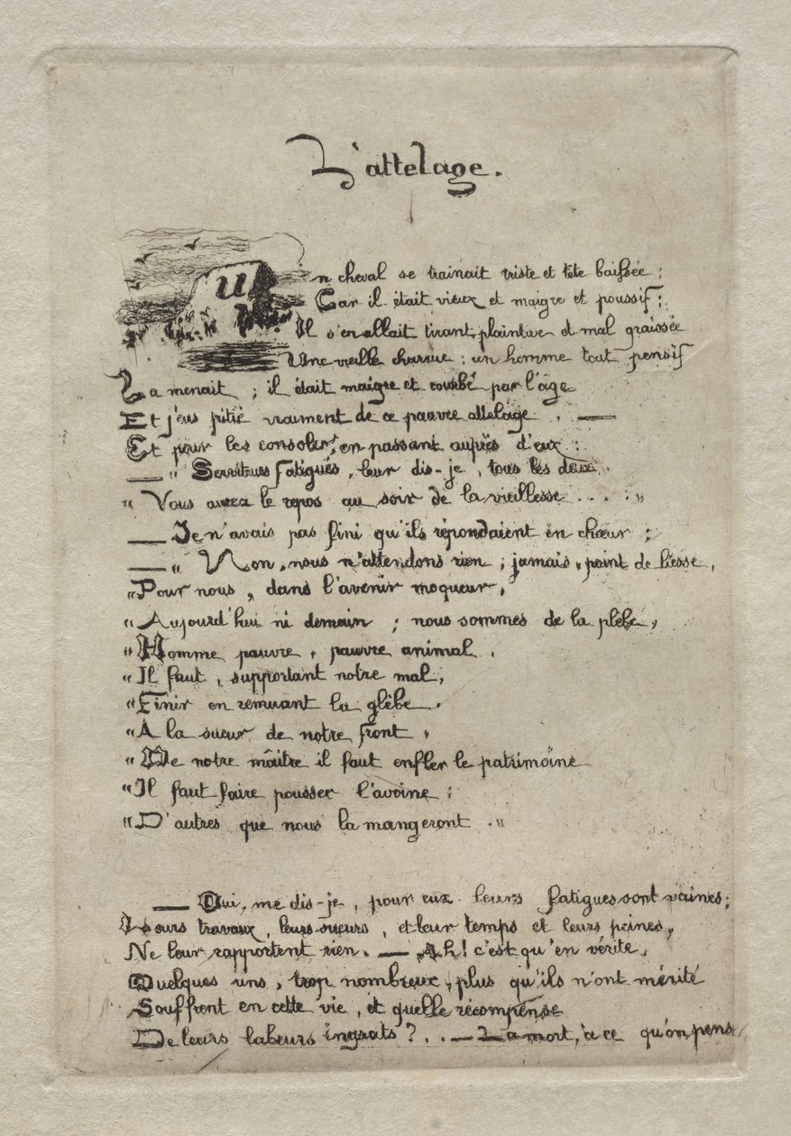 Il contadino e il suo cavallo da Charles Meryon