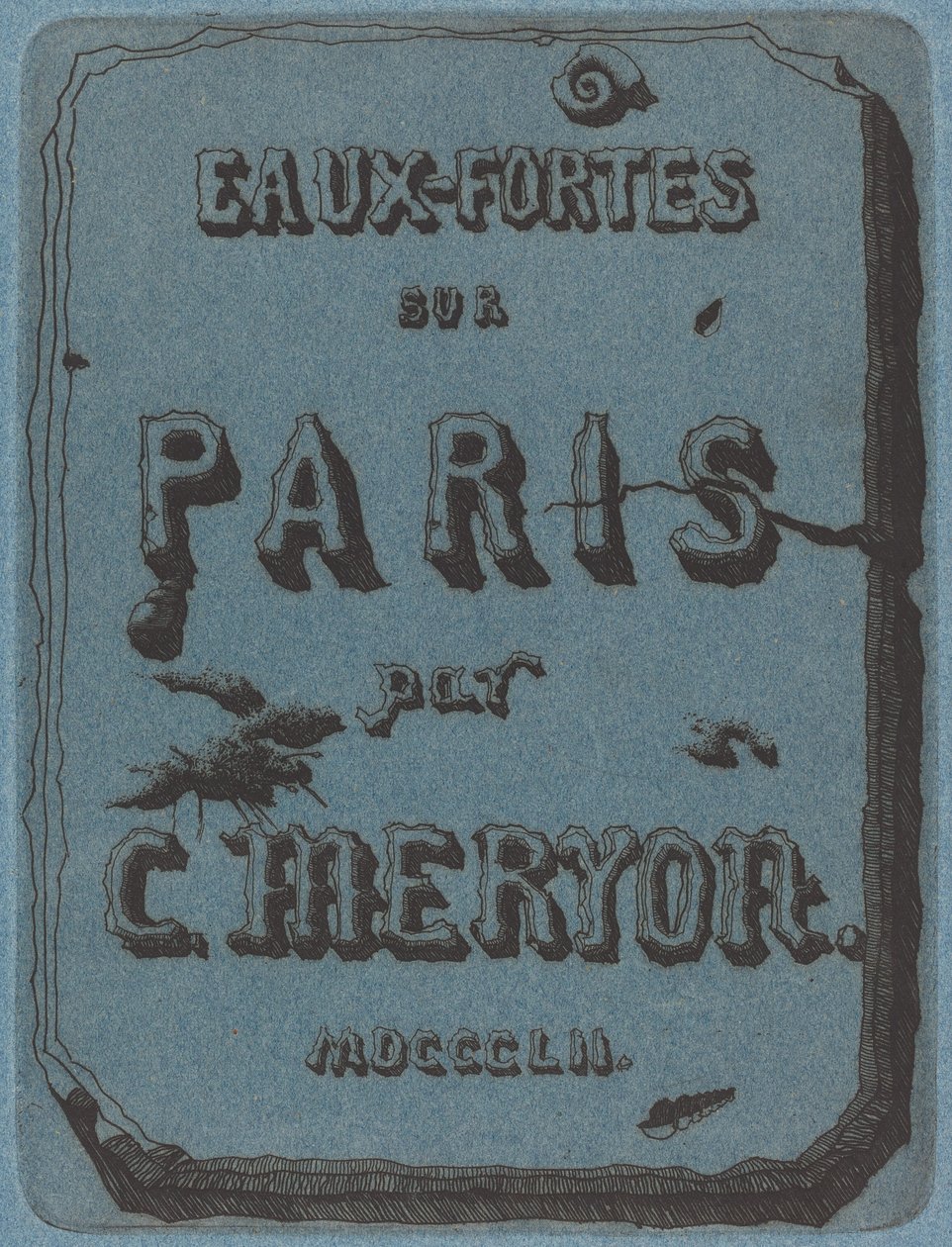 Pagina del titolo della serie di incisioni di Parigi da Charles Meryon