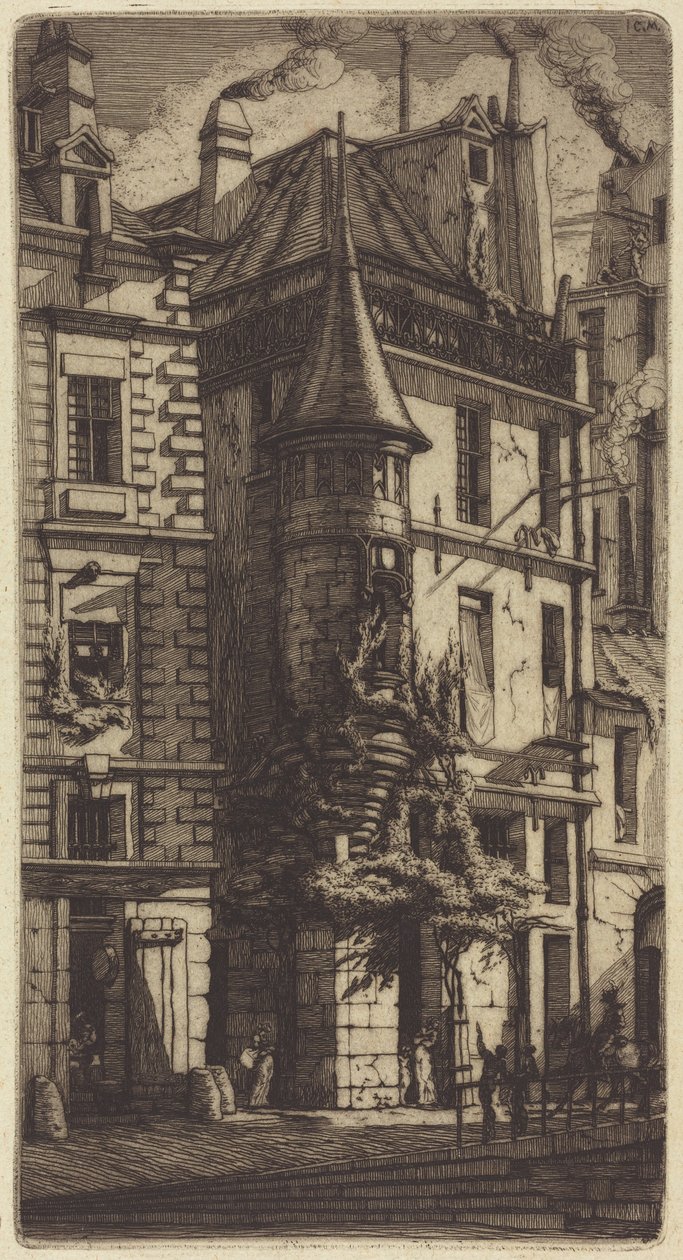 Torretta in rue de la Tixéranderie, Parigi da Charles Meryon