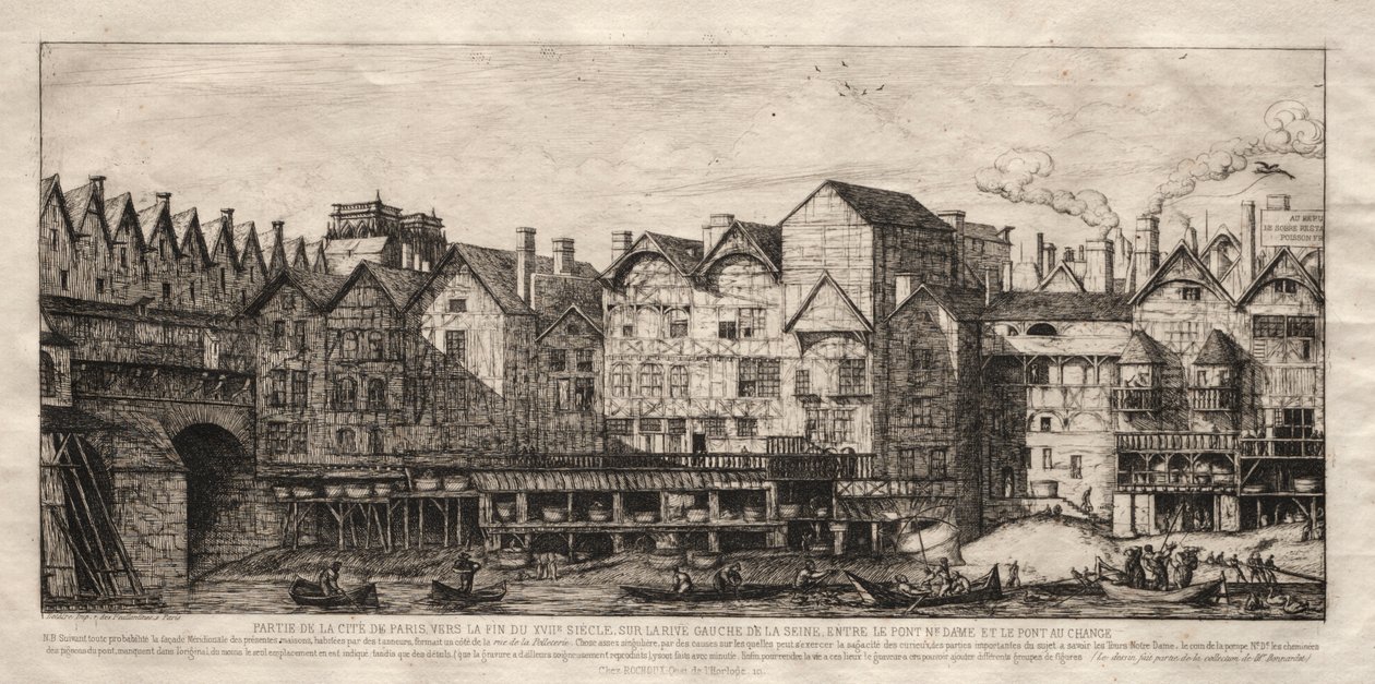 Veduta di Parte della Città di Parigi, Verso la Fine del XVII Secolo da Charles Meryon