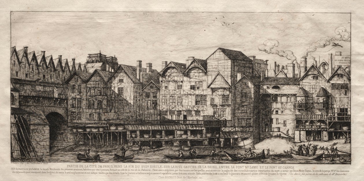 Veduta di parte della città di Parigi, verso la fine del XVII secolo, 1861 da Charles Meryon