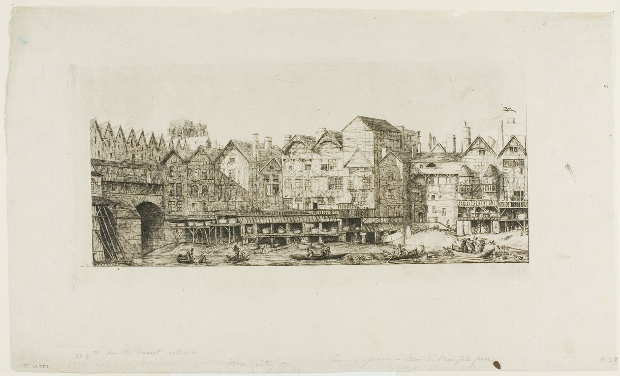 Veduta di parte della città di Parigi verso la fine del XVII secolo da Charles Meryon