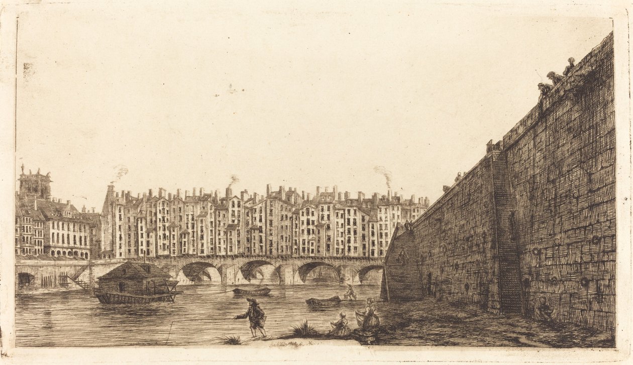 Le Pont-au-Change, Parigi, verso 1784 da Charles Meryon after Victor Jean Nicolle