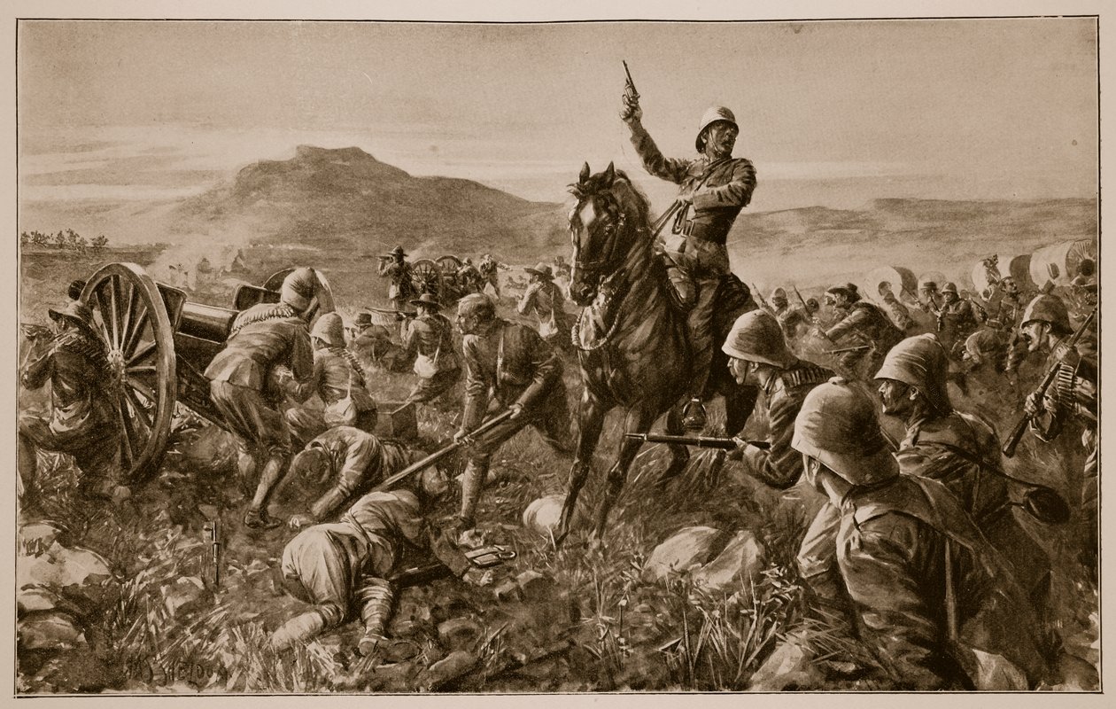 Lord Methuen che raduna le sue forze spezzate a Tweebosch da Charles Mills Sheldon