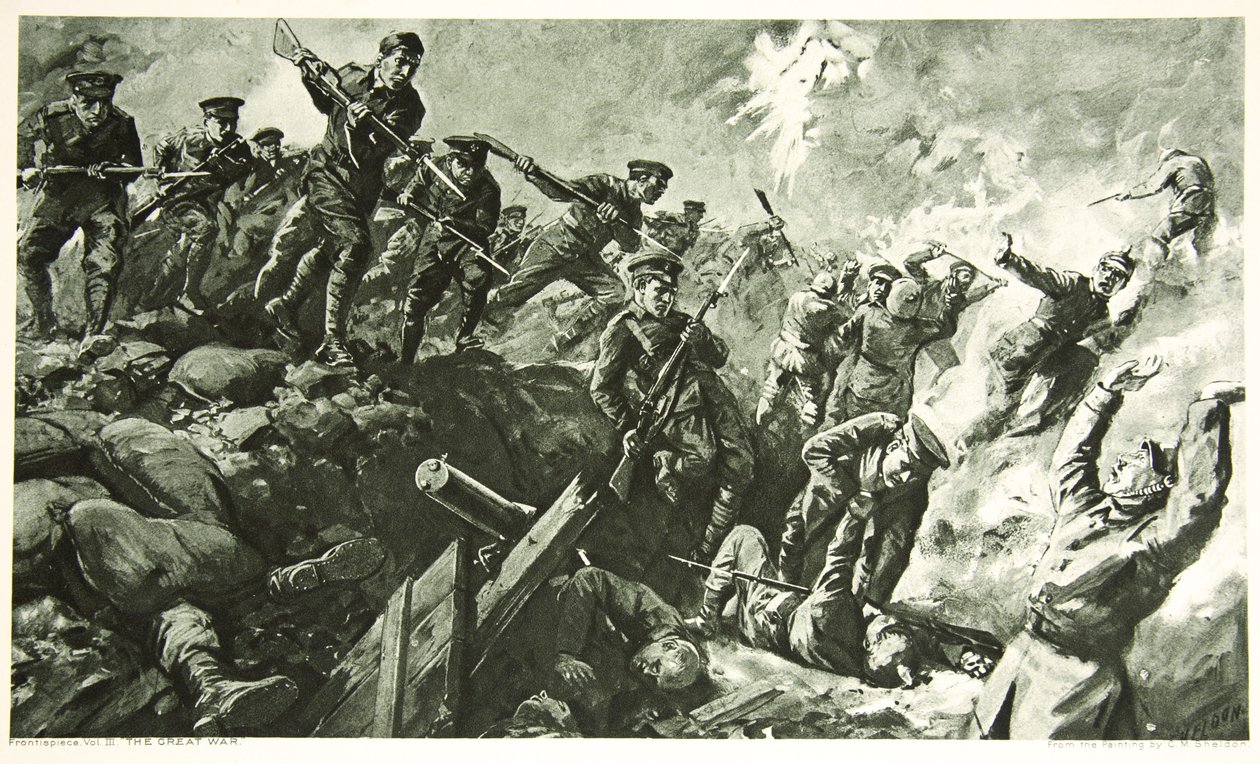 La Cattura delle trincee tedesche a Neuve Chapelle da Charles Mills Sheldon