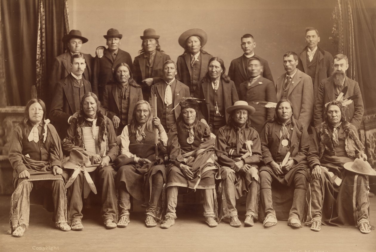 Delegazione Sioux, 1891 (foto) da Charles Milton Bell