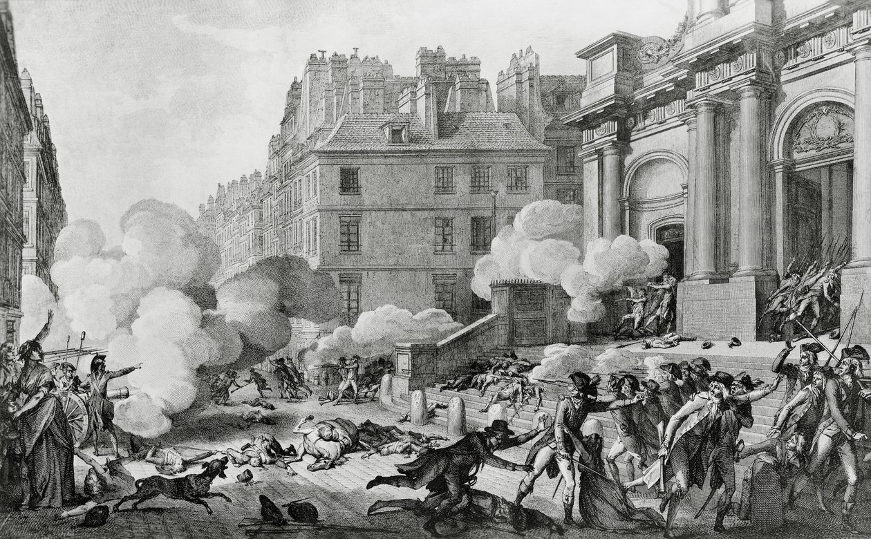Napoleone Bonaparte reprime la rivolta realista davanti alla Chiesa di Saint-Roch a Parigi da Charles Monnet