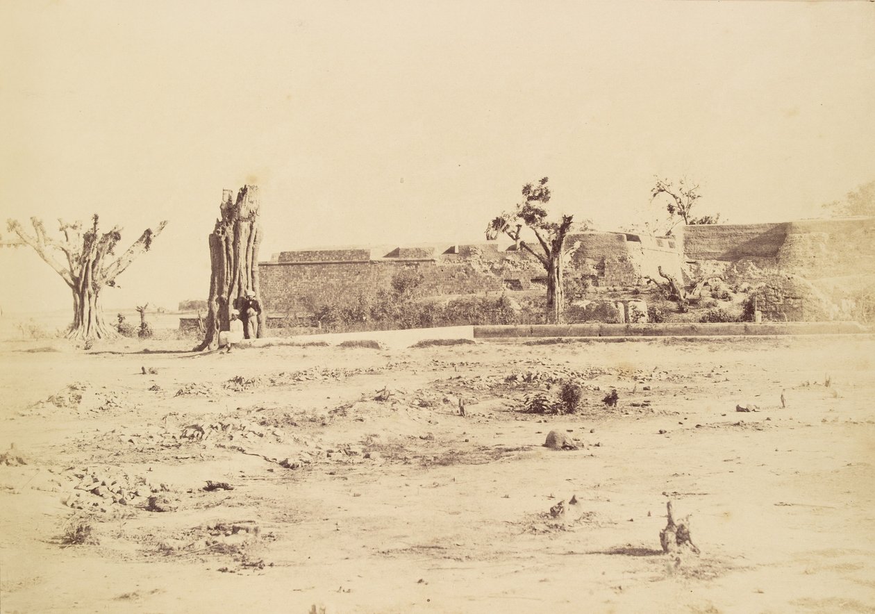 [Paesaggio brullo con una fortezza non identificata, Delhi]. da Charles Moravia