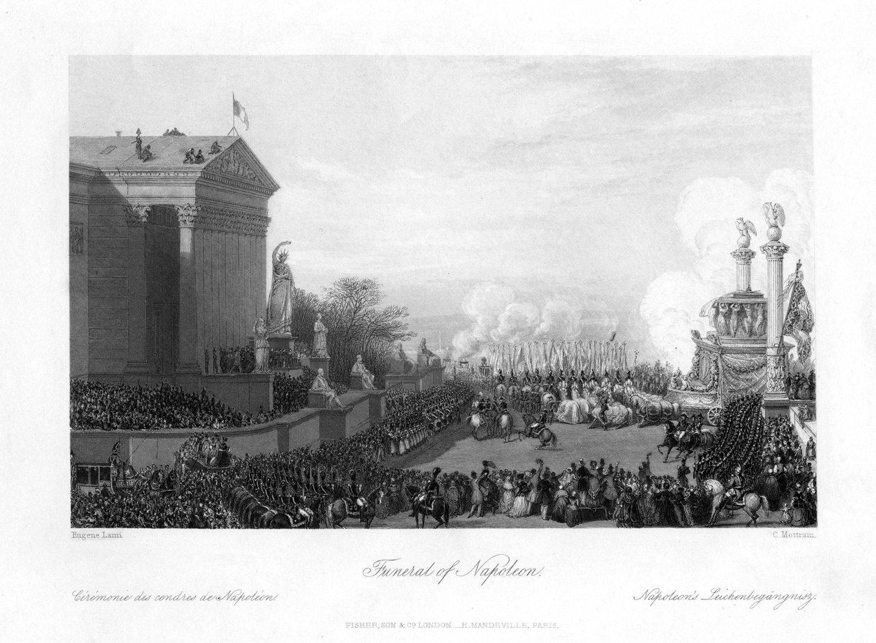 Il funerale di Napoleone Bonaparte, 1818 da Charles Mottram