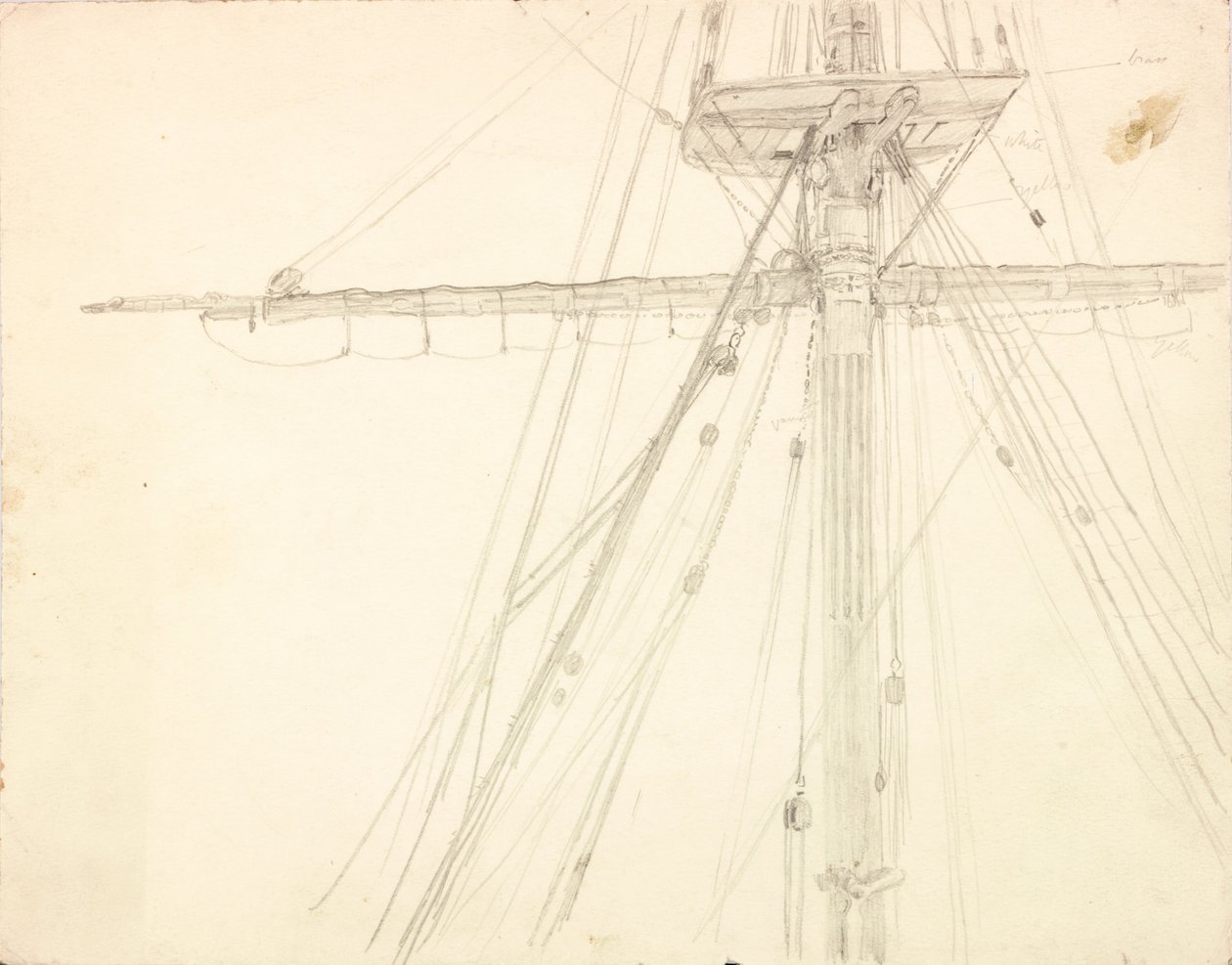 Dettaglio di Albero e Attrezzatura da Charles Napier Hemy