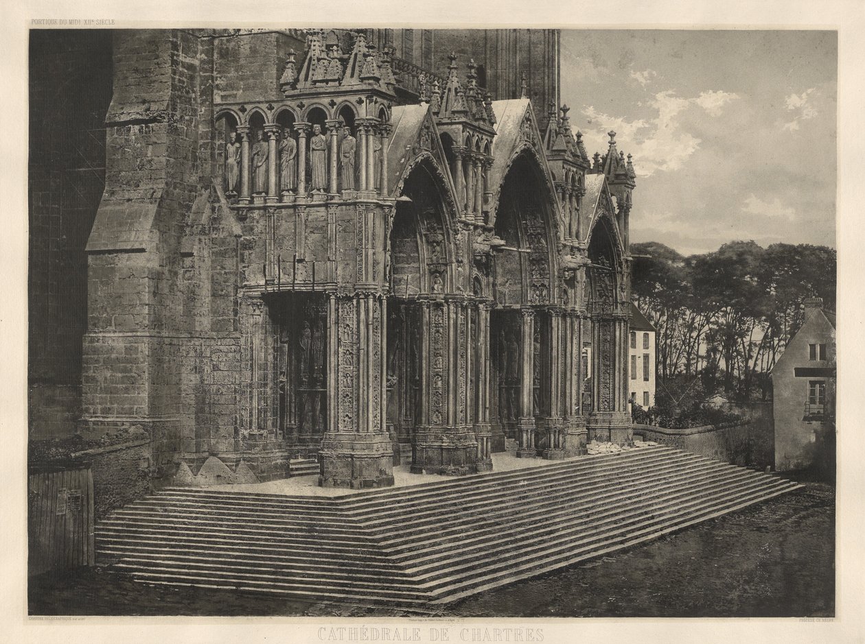 Cattedrale di Chartres. Portico del Midi. da Charles Nègre