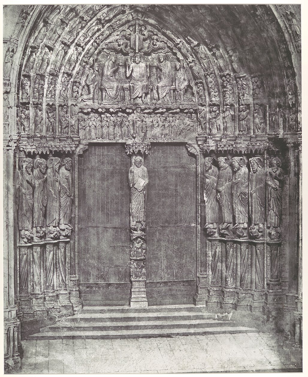 Cattedrale di Chartres, portale centrale del transetto meridionale; Il Giudizio Universale da Charles Nègre