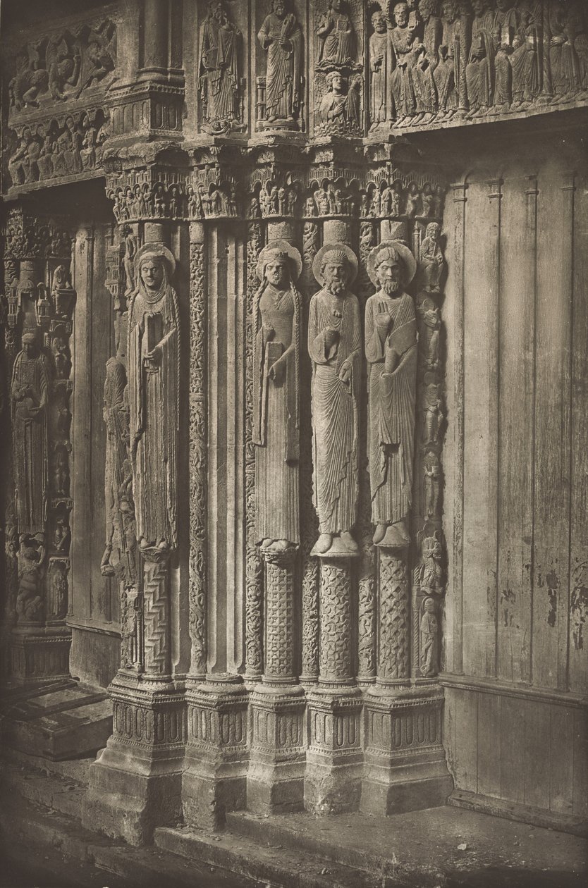 Cattedrale di Chartres. Porta destra del portale reale, lato occidentale, XII secolo da Charles Nègre