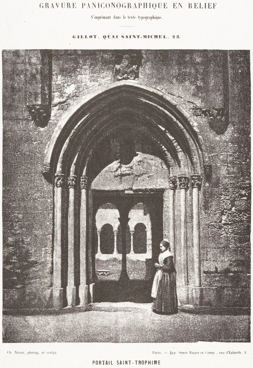 Portale di Saint-Trophime; Ingresso del chiostro, Arles, Chiesa metropolitana di Saint-Trophime da Charles Nègre
