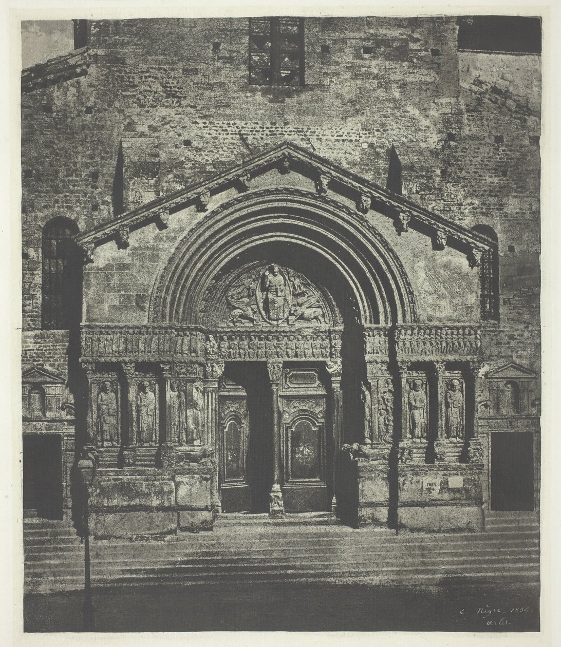 Arles: il portico ovest di Saint-Trophime da Charles Nègre