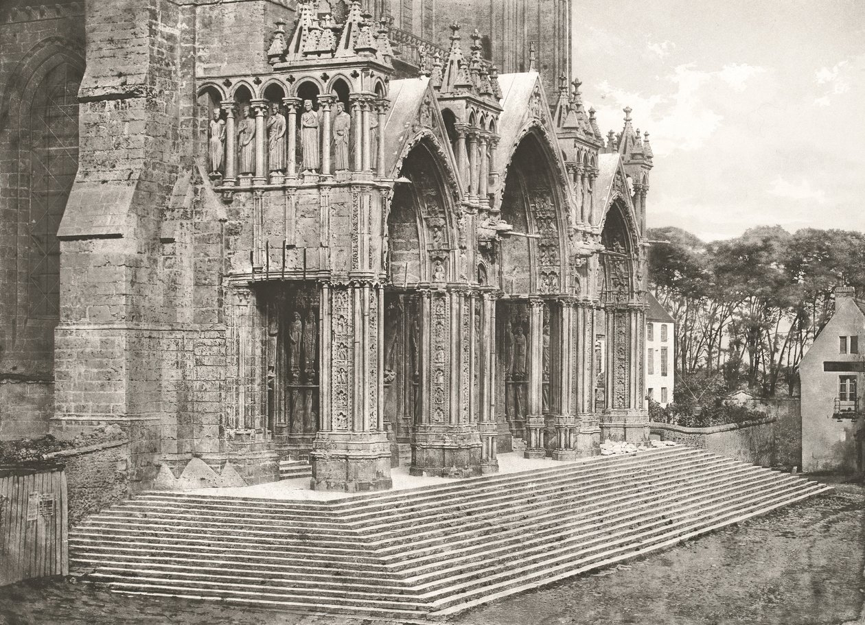 Cattedrale di Chartres - Portico del Sud XII secolo, c. 1854, stampato c. 1857 da Charles Nègre