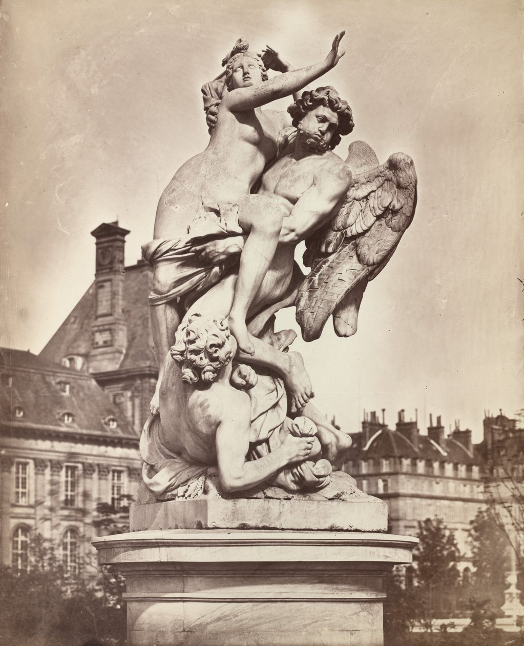 Statua delle Tuileries: G. Marsy e A. Flamen: Borée rapisce Oritia da Charles Nègre